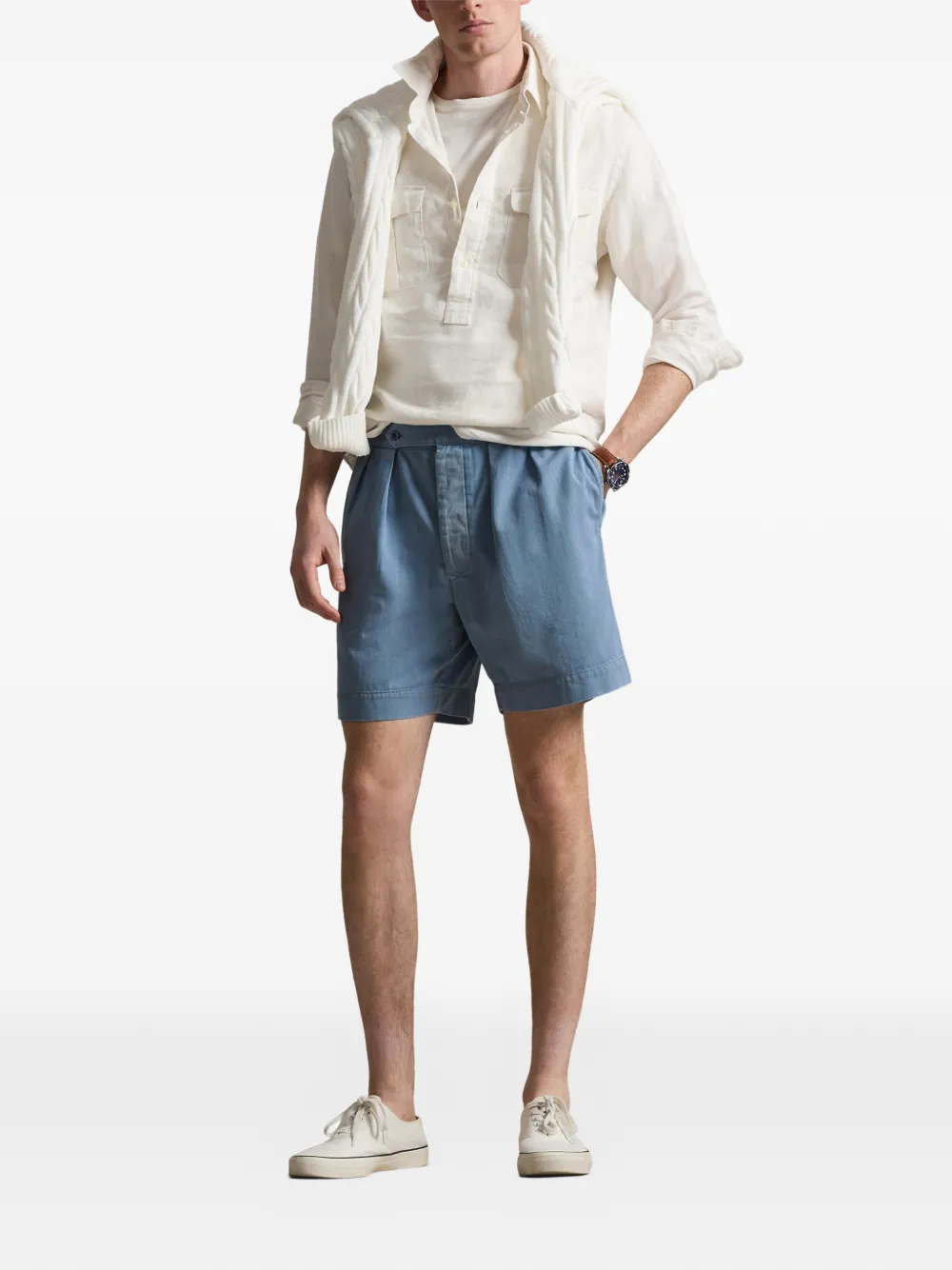 Polo Ralph Lauren Geplooide shorts Blauw