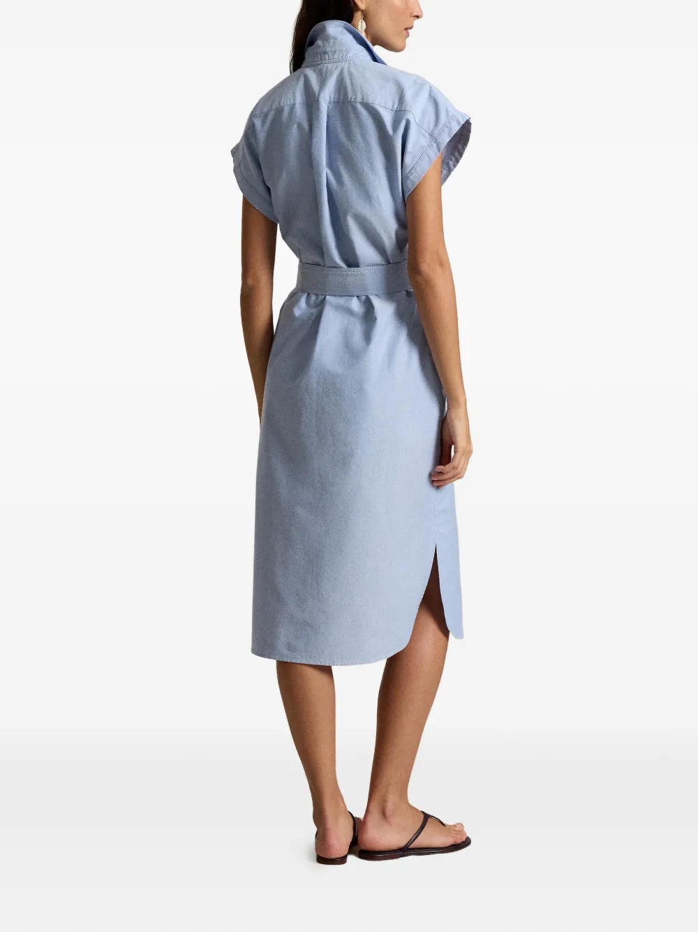 Polo Ralph Lauren Blousejurk met ceintuur Blauw