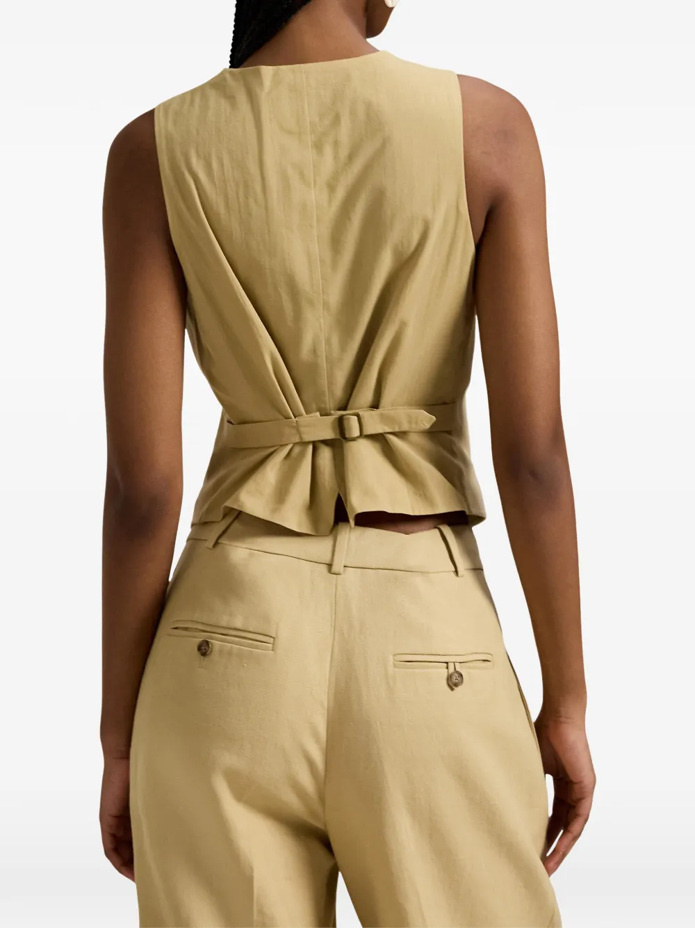buttoned hemp vest