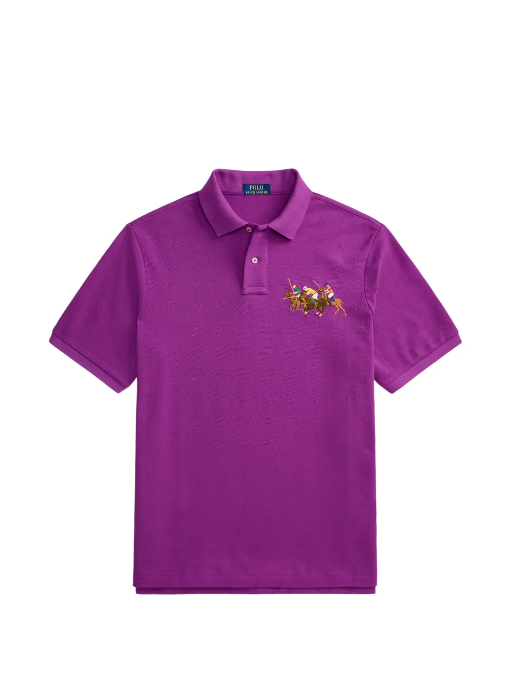 Polo Ralph Lauren logo-embroidered polo shirt - Viola