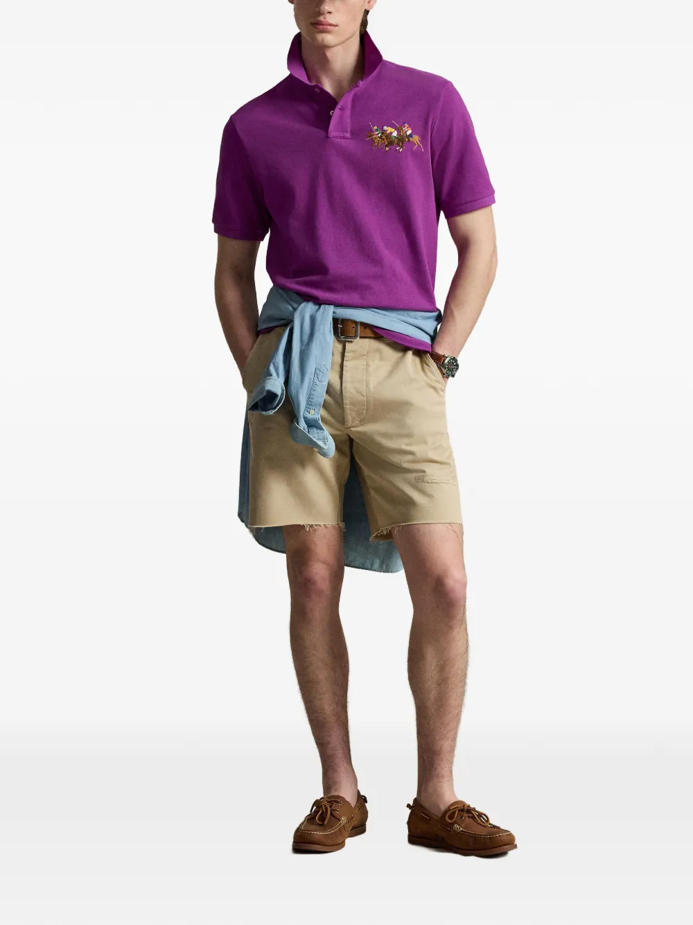 Polo Ralph Lauren Poloshirt met geborduurd logo Paars