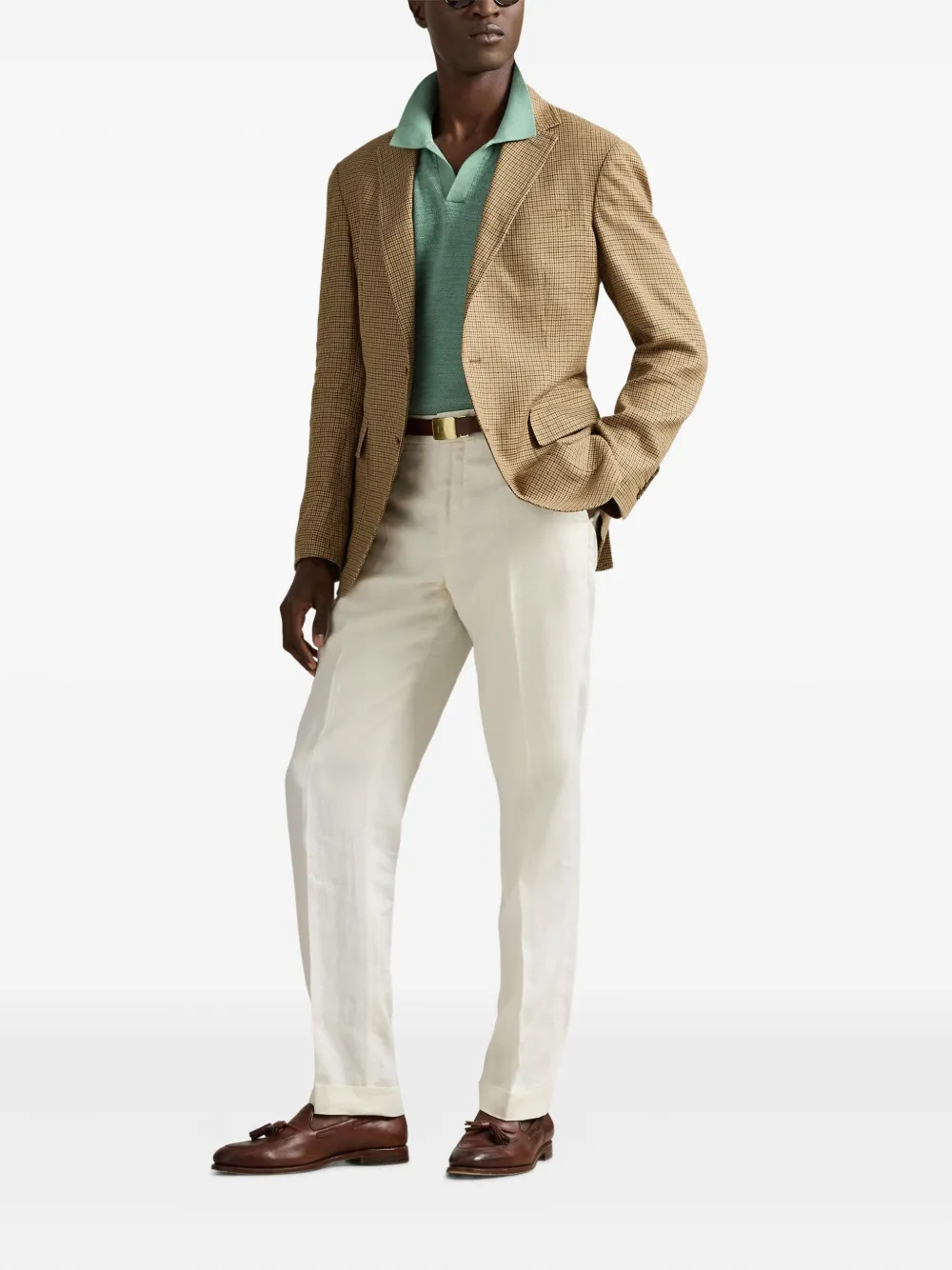 Polo Ralph Lauren Geruite blazer Bruin