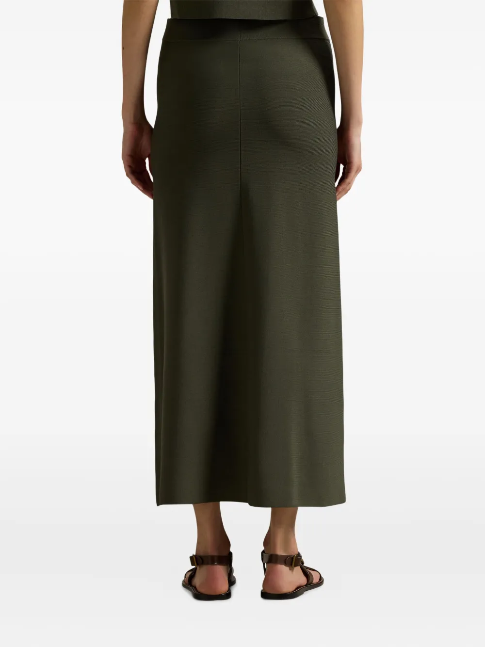 Polo Ralph Lauren Geribbelde midi-rok Groen