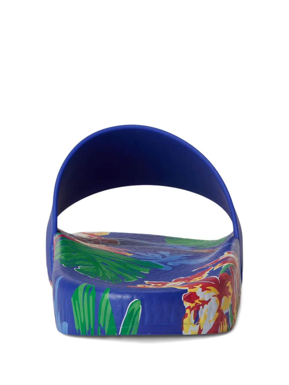 Polo Ralph Lauren Pony slippers met bloemenprint Blauw