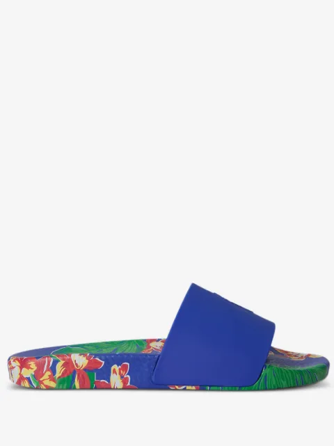 Polo Ralph Lauren pony floral-print slides