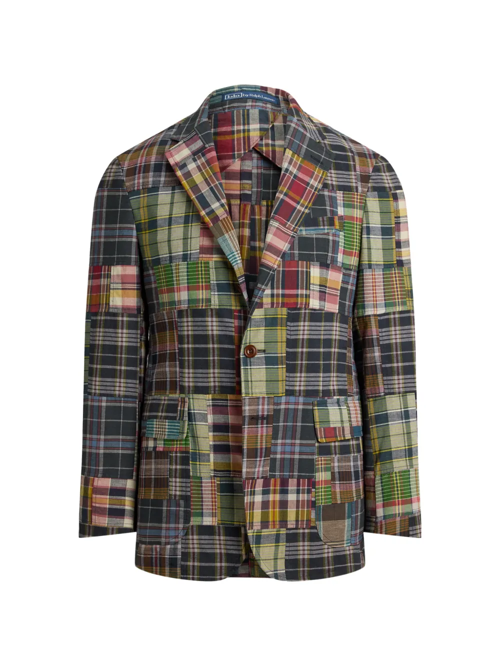 Polo Ralph Lauren plaid patchwork blazer - Blue