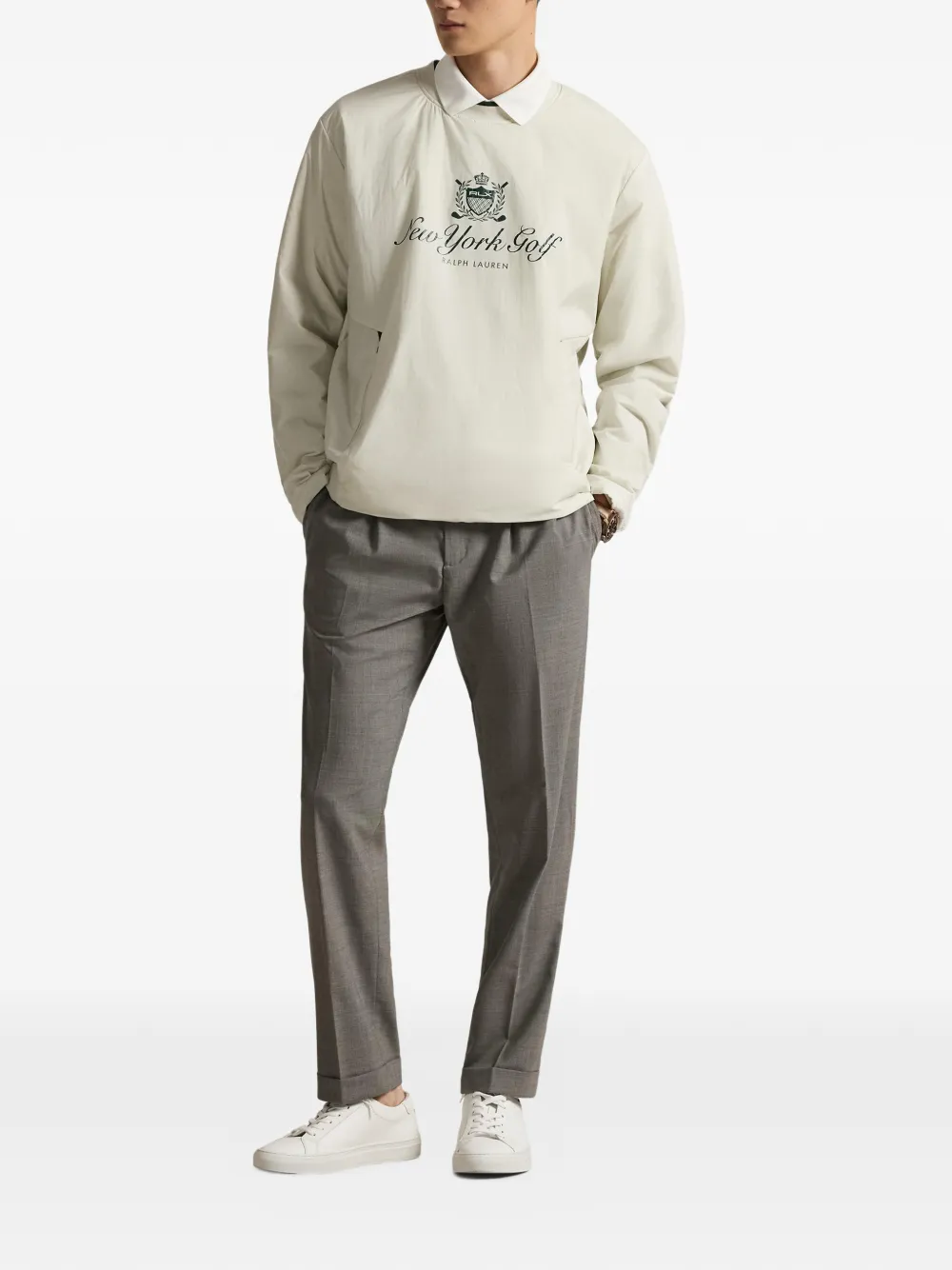 RLX Ralph Lauren Sweater met ritszak - Beige