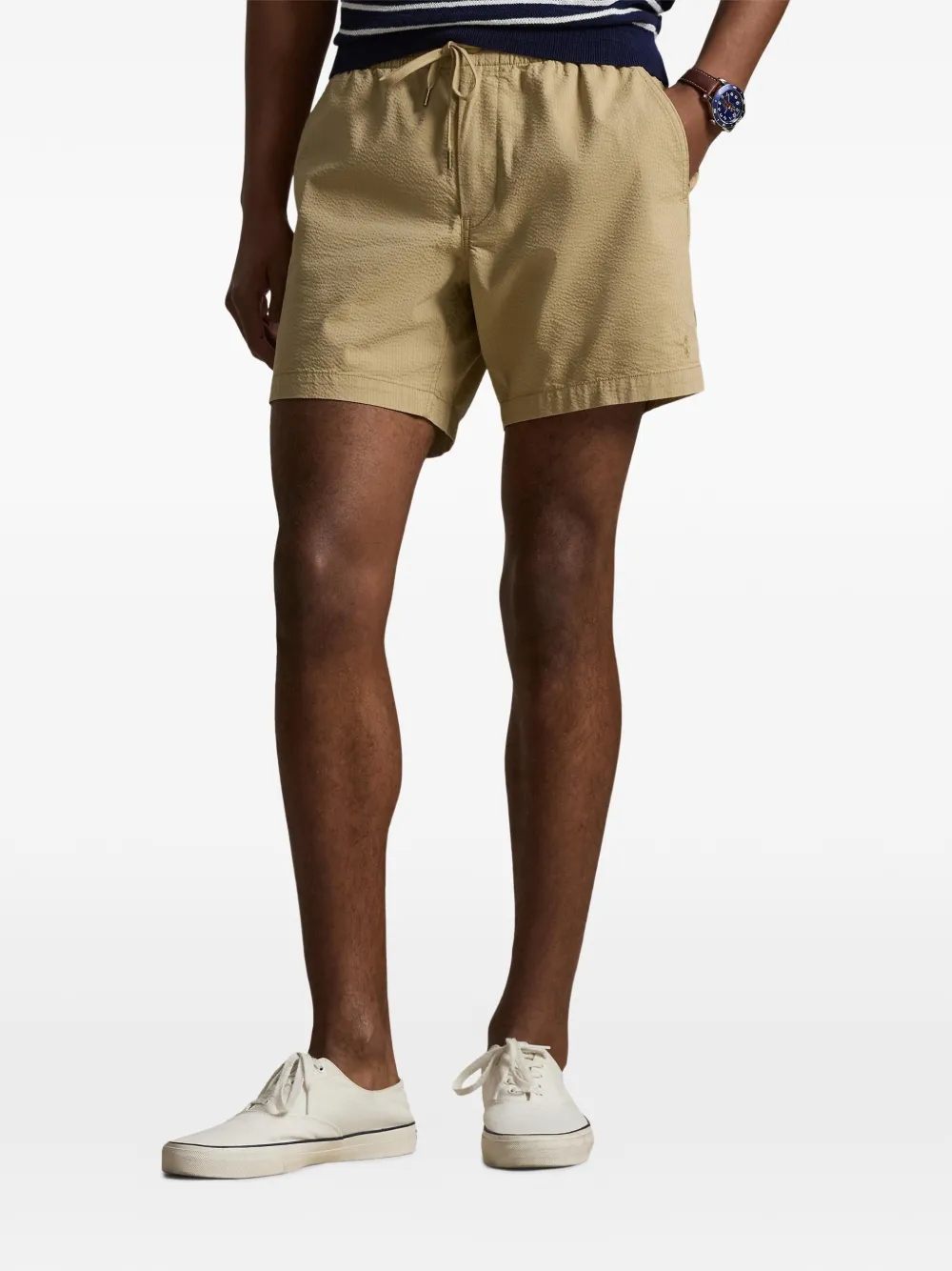 Logo-Embroidered Drawstring Shorts