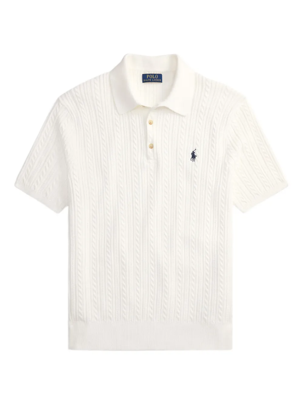 Polo Ralph Lauren Polo in maglia intrecciata - Bianco