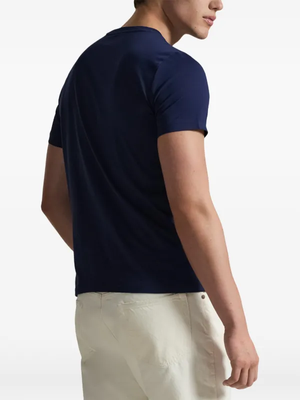 Polo Ralph Lauren Camiseta Custom Slim Fit Com Decote Careca