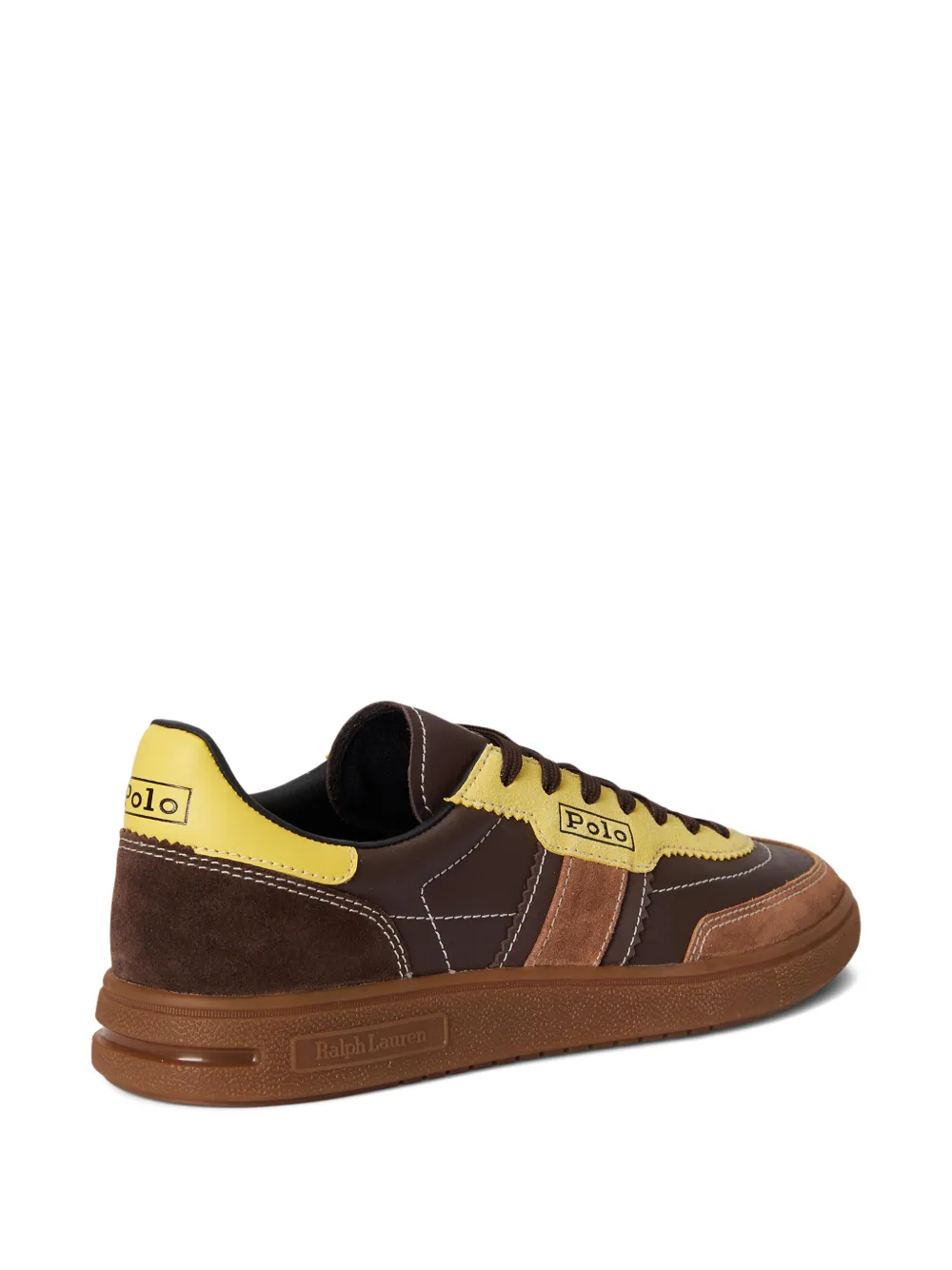 Polo Ralph Lauren Bedford Suede Side Stripes Trainer In Multi