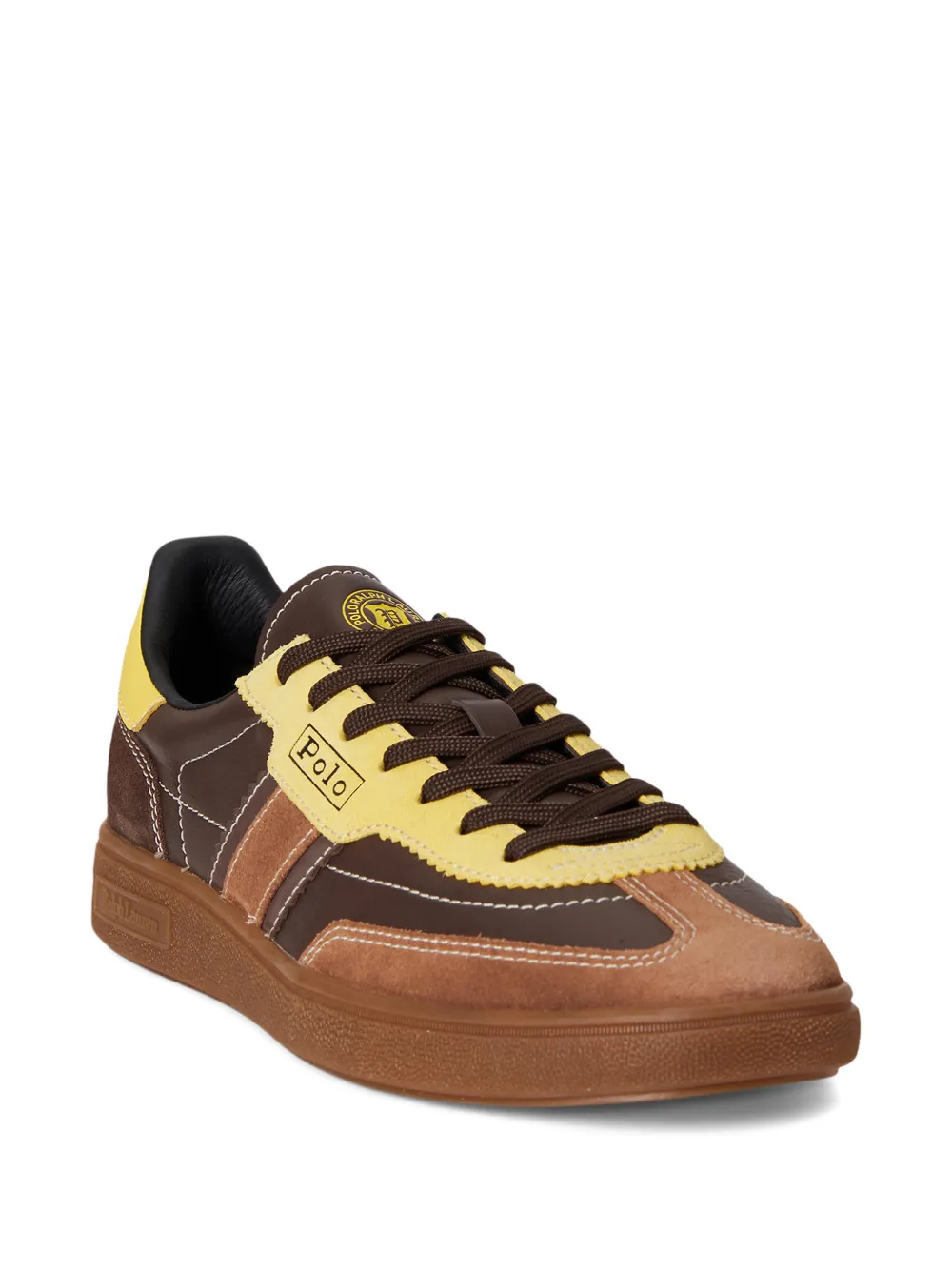 Polo Ralph Lauren Bedford Suede Side Stripes Trainer In Multi