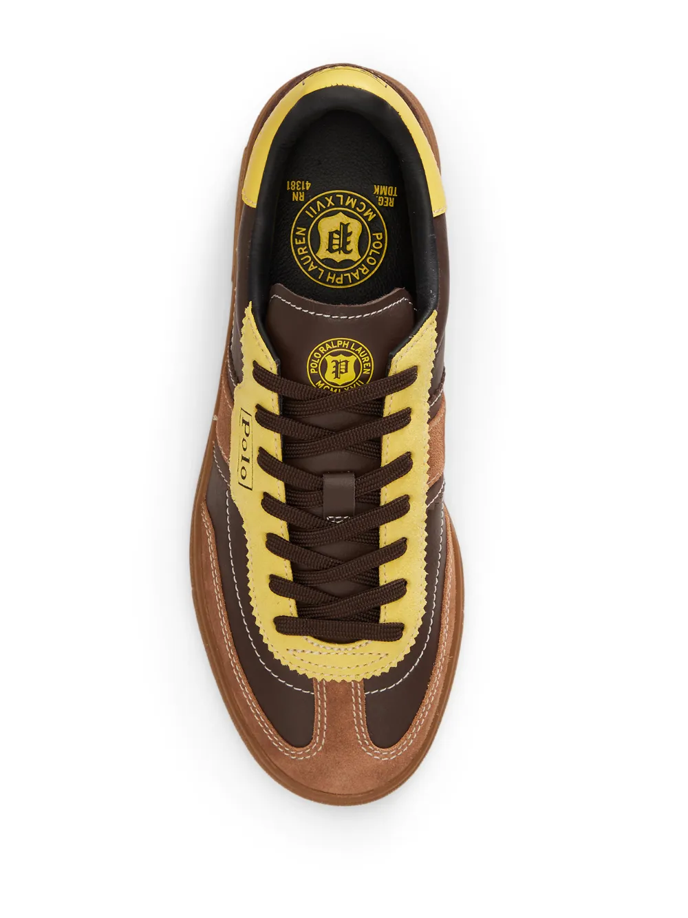 Polo Ralph Lauren Bedford Suede Side Stripes Trainer In Multi