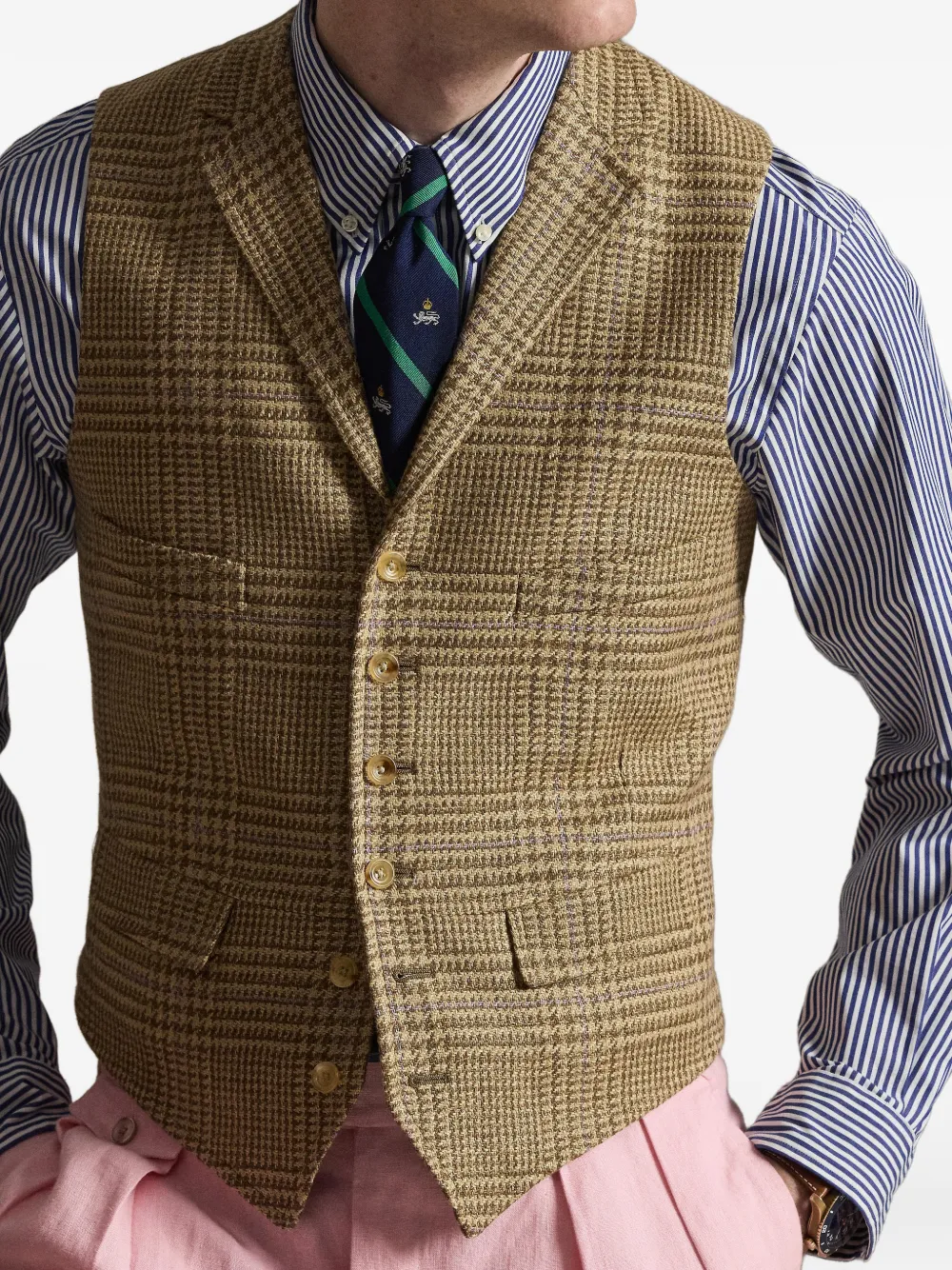 Polo Ralph Lauren Summer Tweed Waistcoat | Brown | FARFETCH