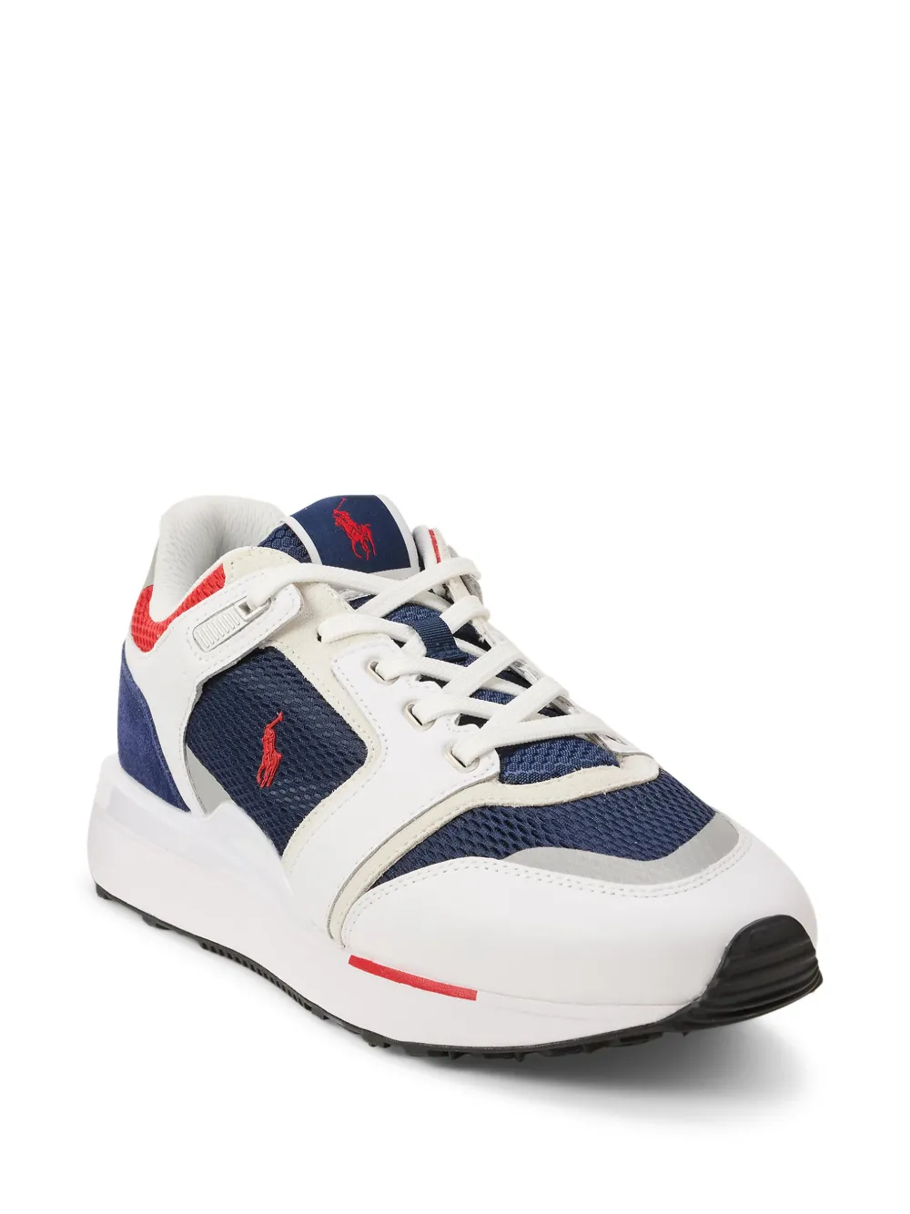 Polo Ralph Lauren Ponyleren sneakers met suède vlak Wit