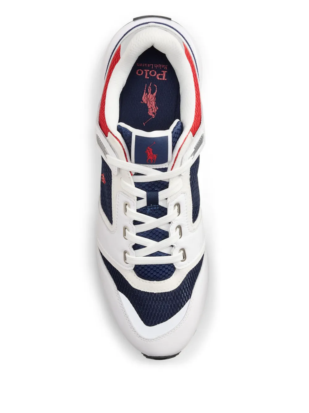 Polo Ralph Lauren Ponyleren sneakers met suède vlak Wit