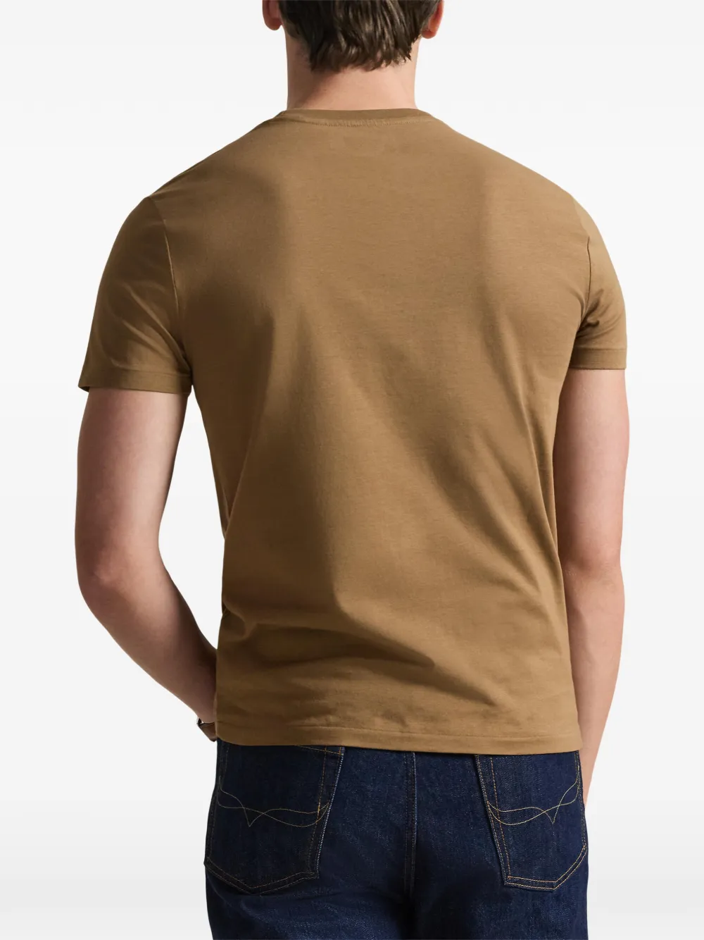 Polo Ralph Lauren Custom Slim Fit T-shirt met ronde hals Bruin