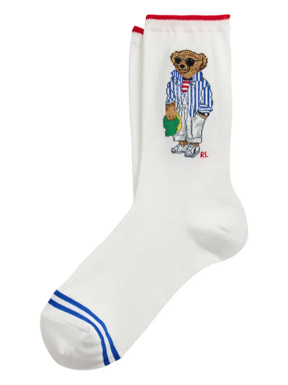 Polo Ralph Lauren Calzini con motivo Polo Bear - Bianco