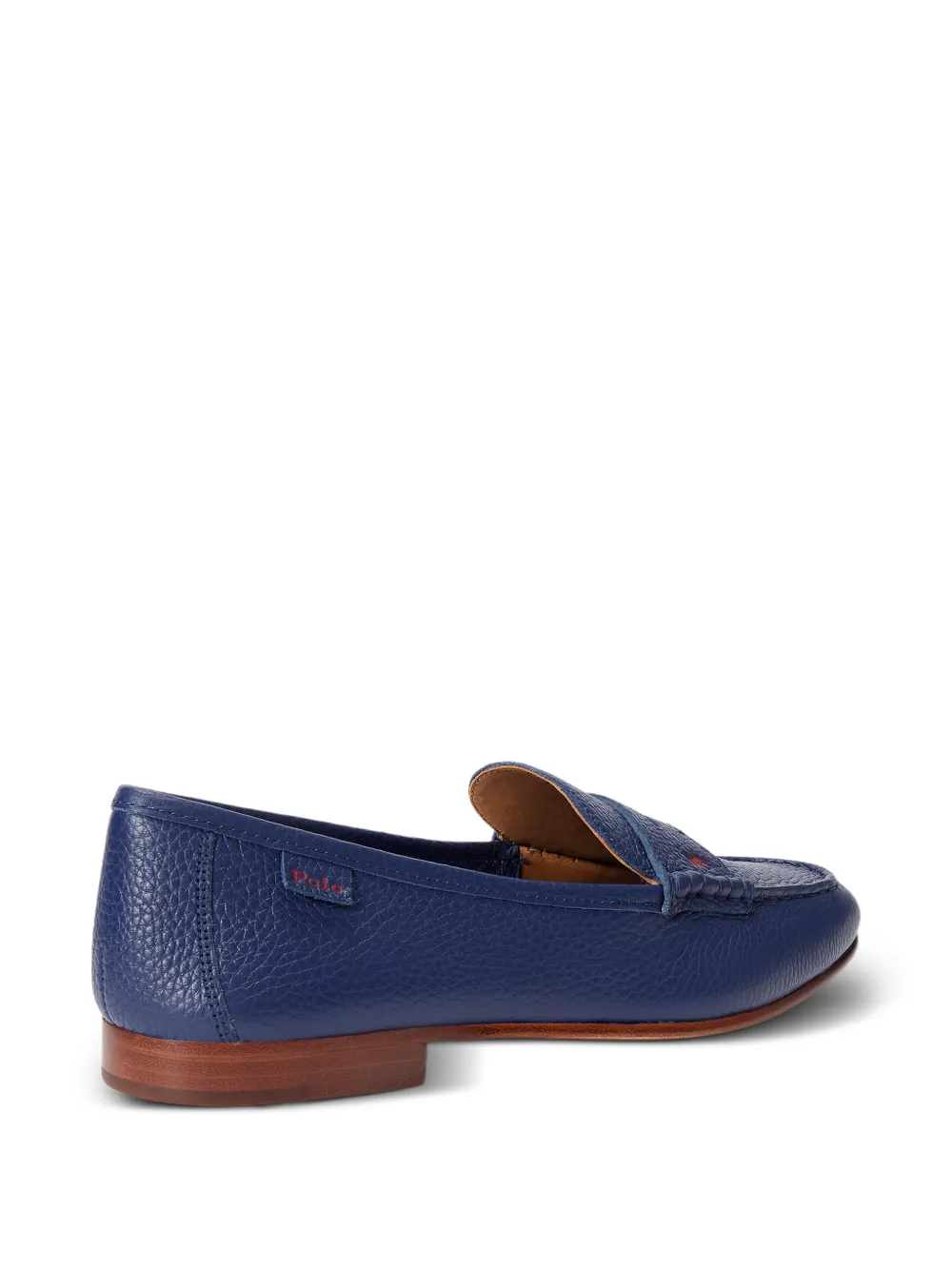 Polo Ralph Lauren Loafers met penny tab van bewerkt leer Blauw