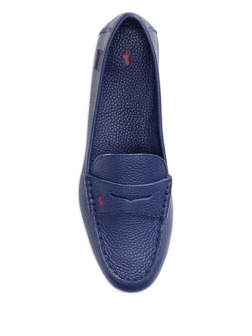 Polo Ralph Lauren Loafers met penny tab van bewerkt leer Blauw