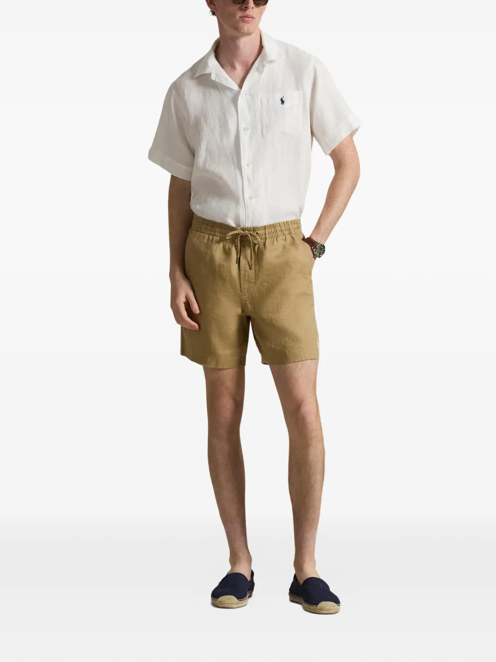 Polo Ralph Lauren Overhemd met geborduurd pony en korte mouwen Wit