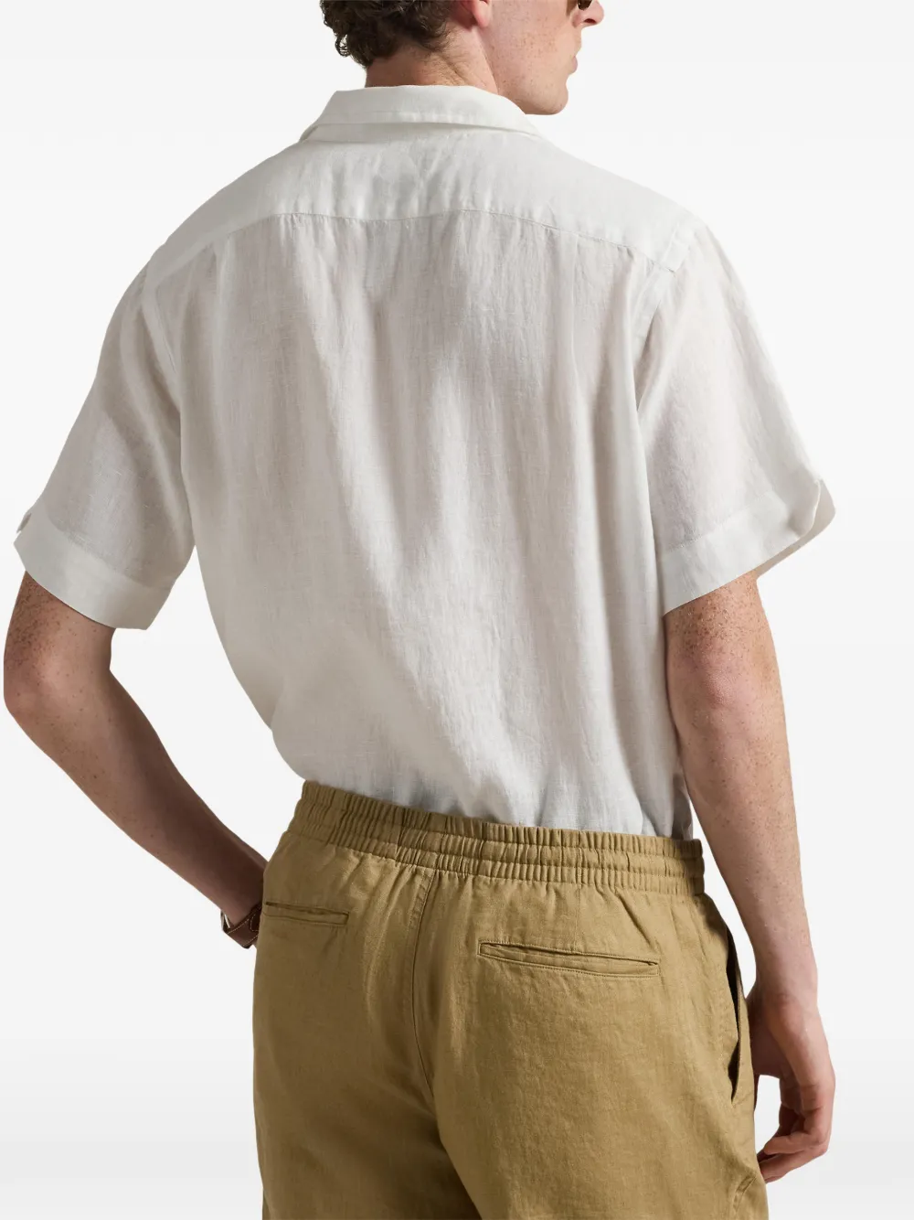 Polo Ralph Lauren Overhemd met geborduurd pony en korte mouwen Wit