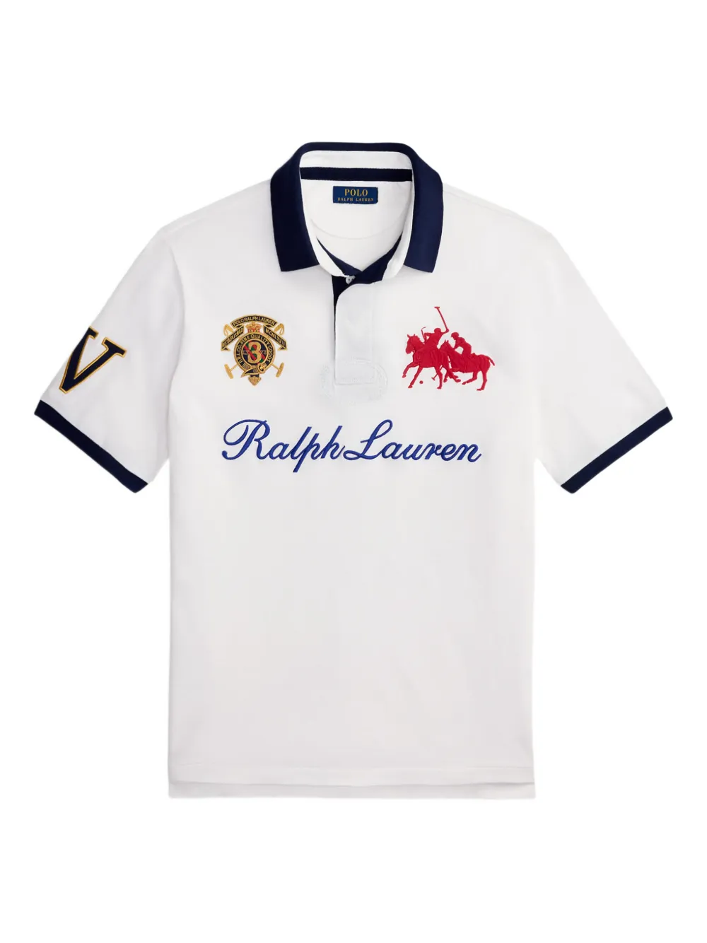 Polo Ralph Lauren embroidered-crest mesh polo shirt - Weiß