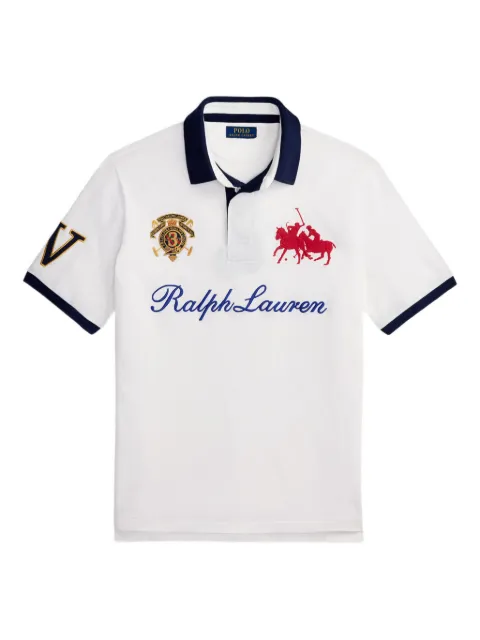 Polo Ralph Lauren embroidered-crest mesh polo shirt
