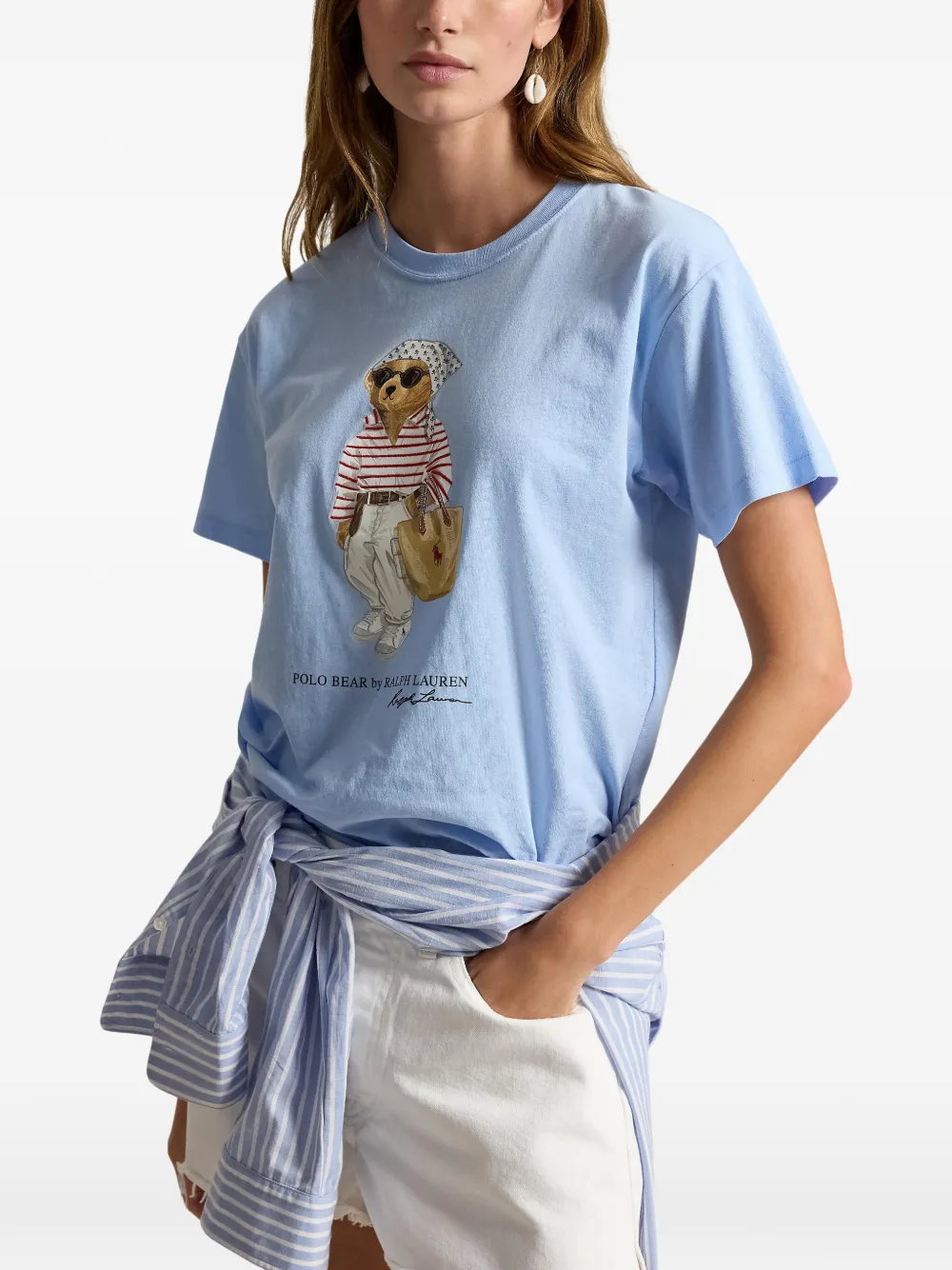 Polo Ralph Lauren T-shirt met teddybeerprint Blauw
