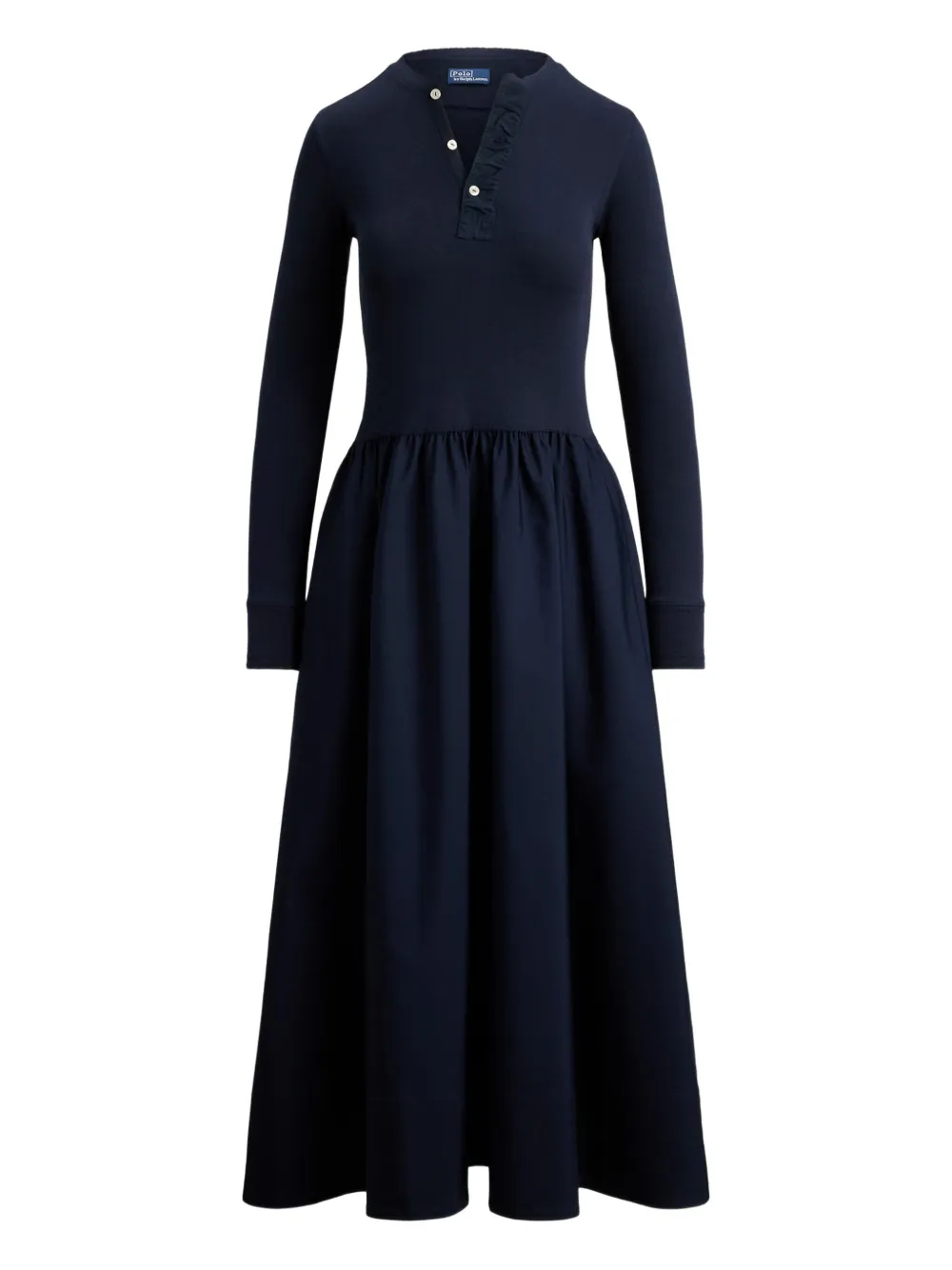 Polo Ralph Lauren Abito midi con inserti - Blu