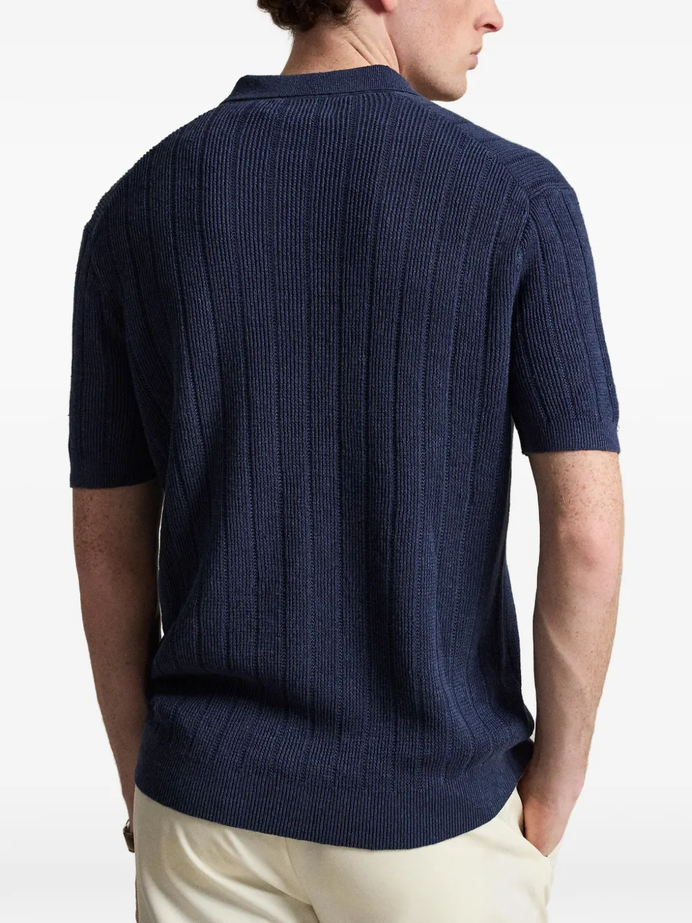 Polo Ralph Lauren Geribbeld T-shirt Blauw