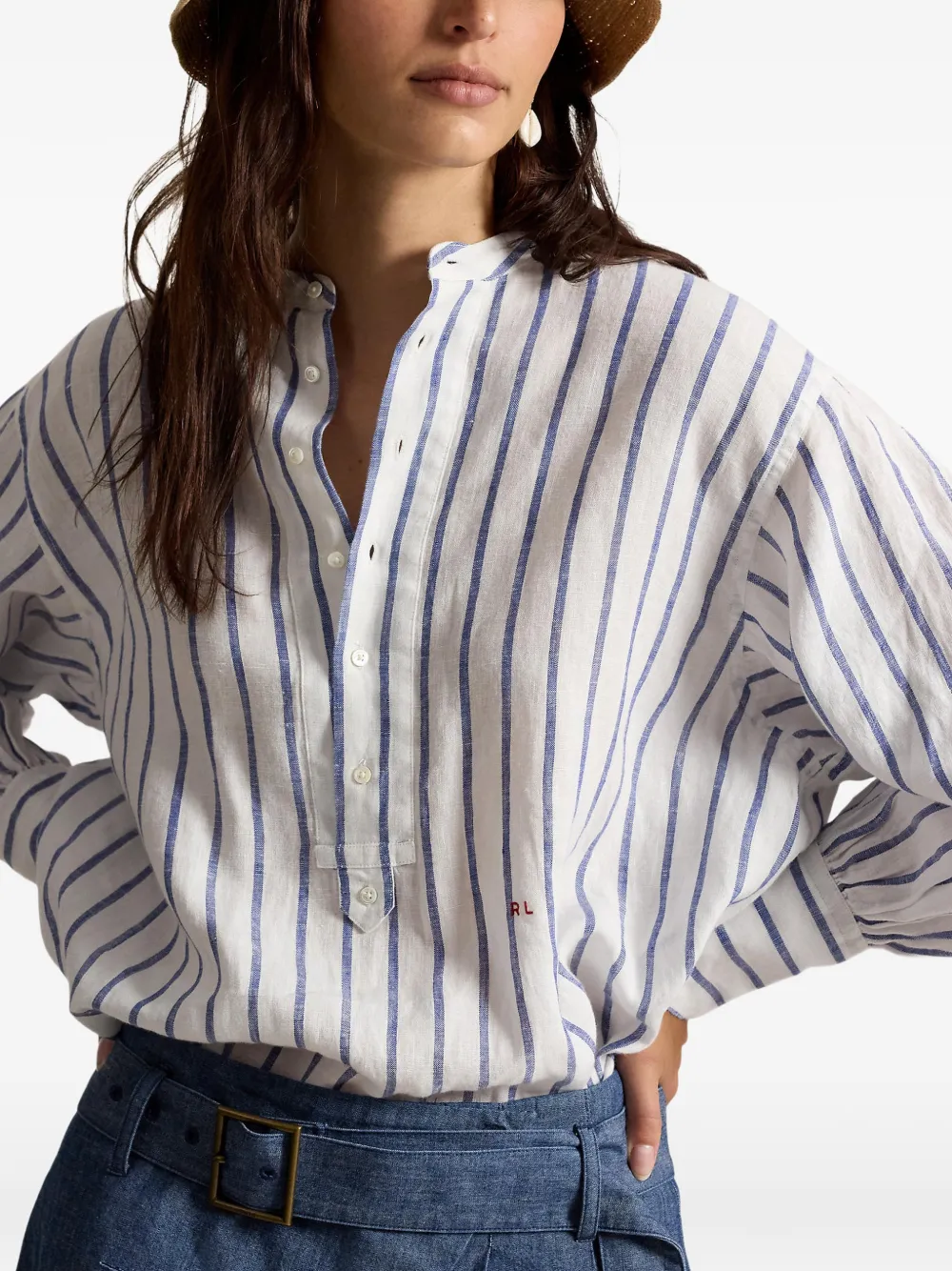Polo Ralph Lauren Sara linnen blouse Wit