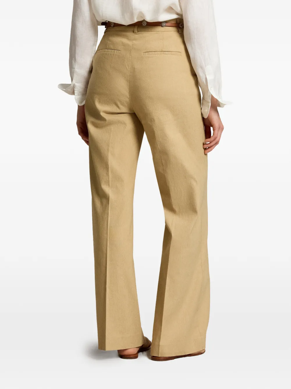 Polo Ralph Lauren Broek met wijde pijpen Beige
