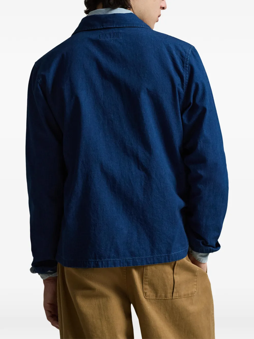 Polo Ralph Lauren Katoenen shirtjack met knoop Blauw