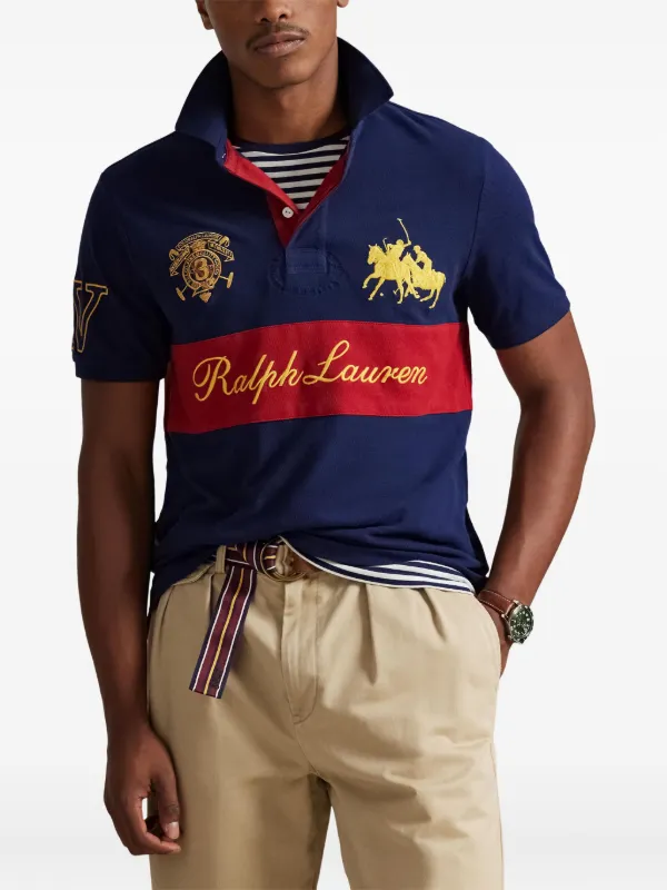 Polo Ralph Lauren crest-embroidered Polo Shirt | Blue | FARFETCH