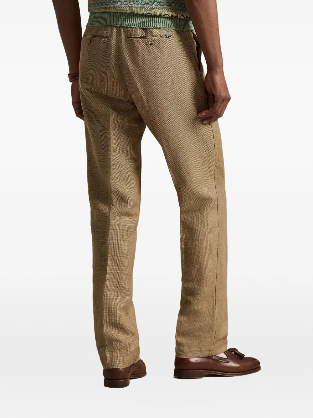 Polo Ralph Lauren Manhasset chino met pied-de-poule print Bruin