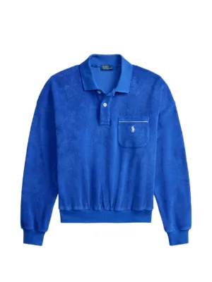 Polo Ralph Lauren cable-knit Polo Shirt | Blue | FARFETCH RO