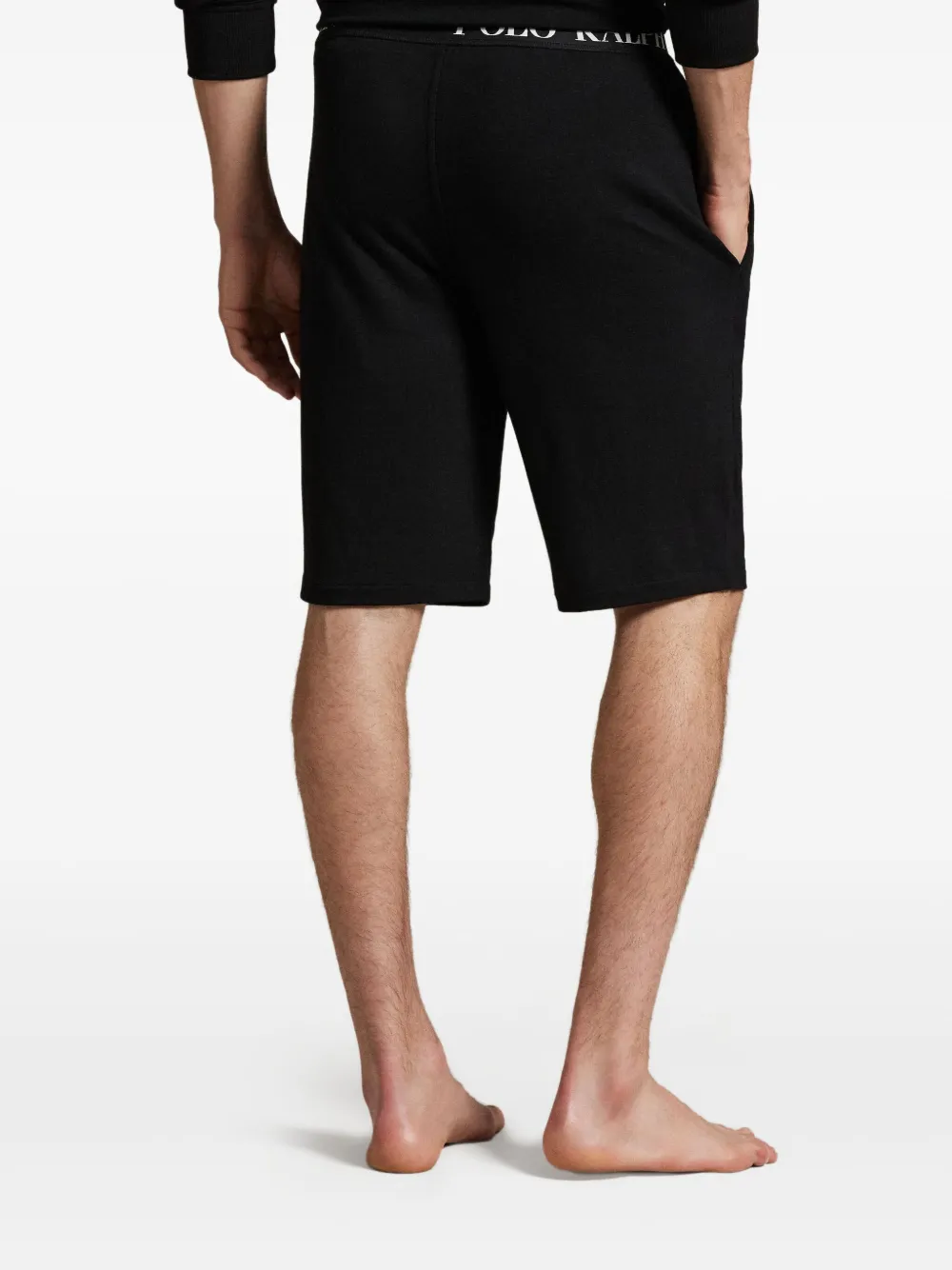 Polo Ralph Lauren Logo-label Elastic Sleep Shorts In Black