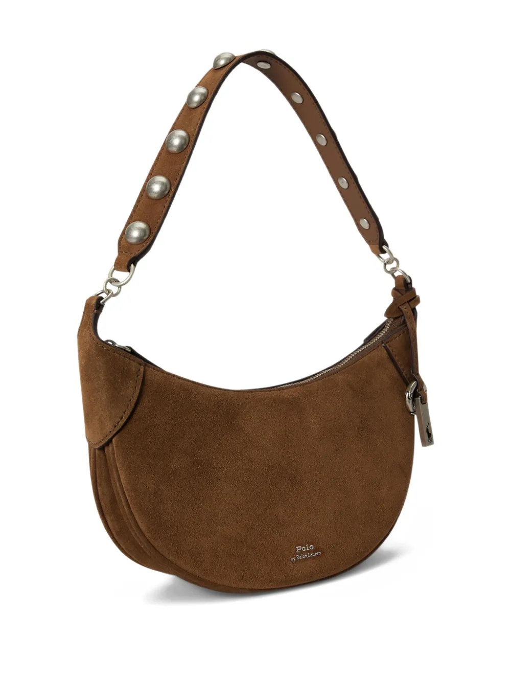 Polo Ralph Lauren Polo Id Suede Shoulder Bag In Brown