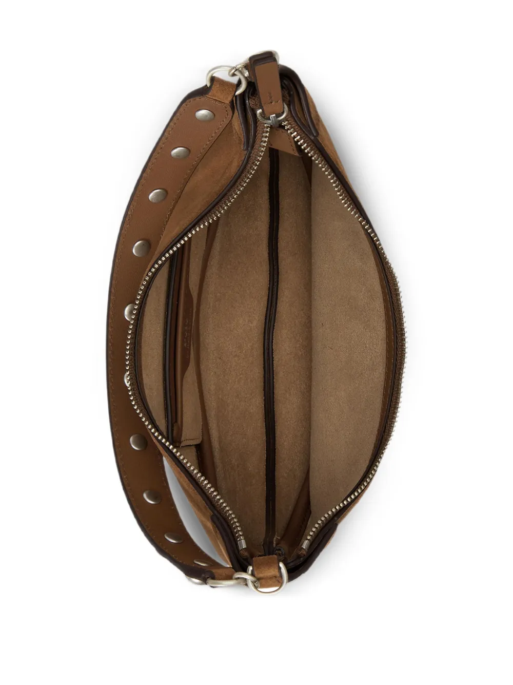 Polo Ralph Lauren Polo Id Suede Shoulder Bag In Brown