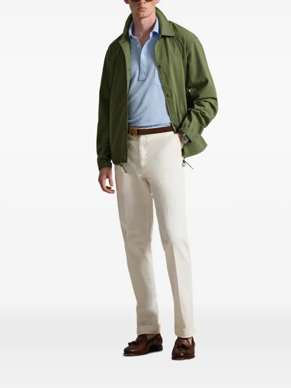 Polo Ralph Lauren Textured Coach Jacket | Green | FARFETCH AO