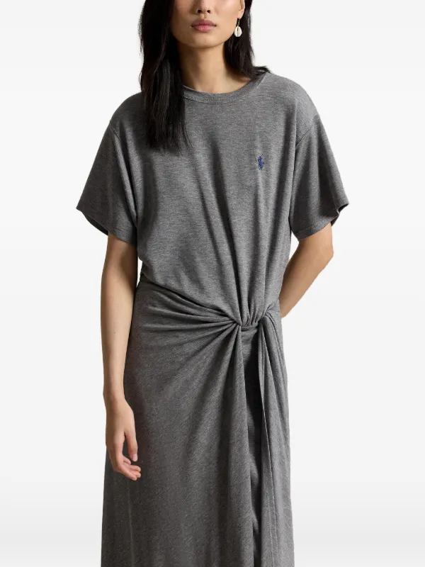 knee length dresses for ladies Cue The Casual T-Shirt Midi Dress in Sage Curves 2XL / Sage main image 0