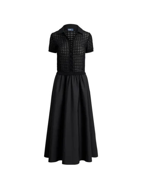 Polo Ralph Lauren crochet-knit flared midi dress