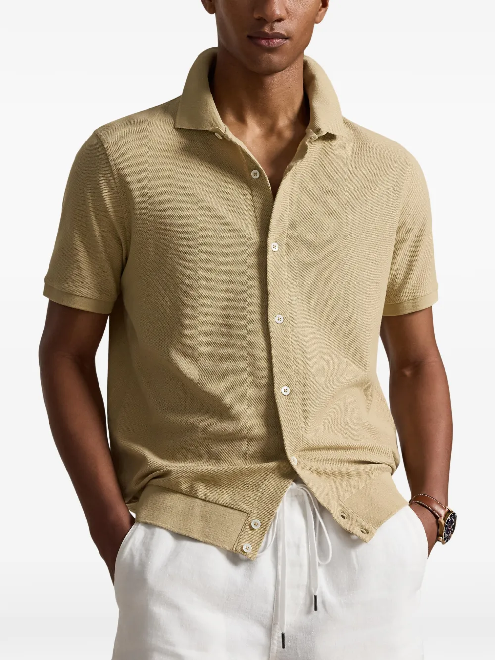  honeycomb-textured shirt