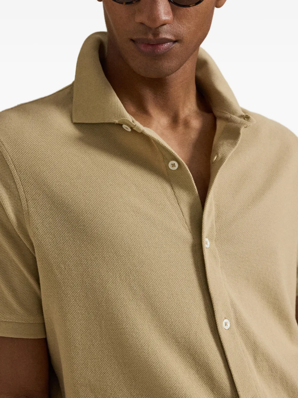  honeycomb-textured shirt