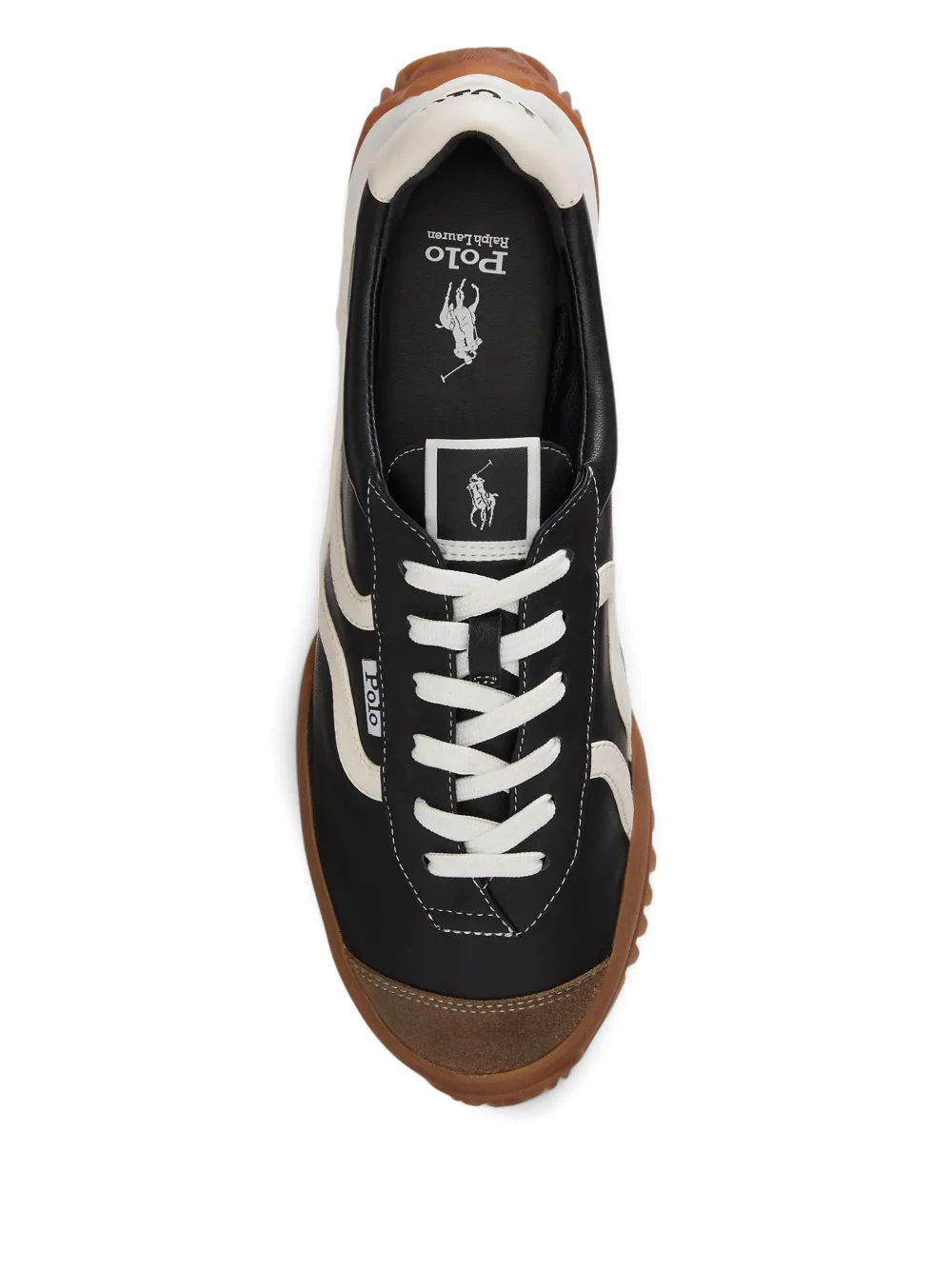 Polo Ralph Lauren Leren sneakers Zwart