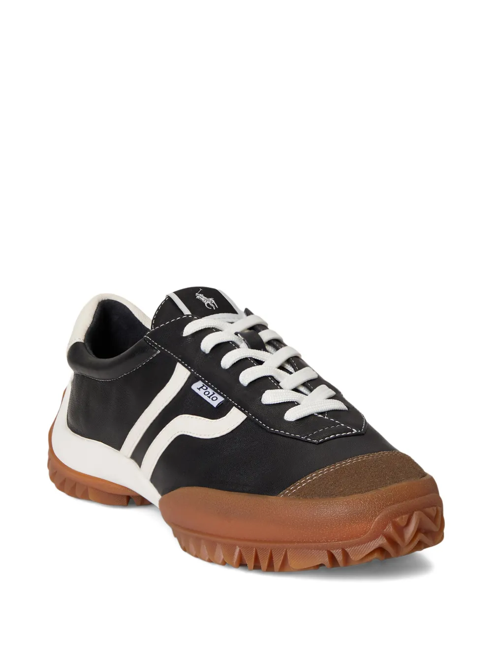 Polo Ralph Lauren Leren sneakers Zwart