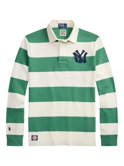 Polo Ralph Lauren X 양키스 스트라이프 긴소매 폴로 셔츠
