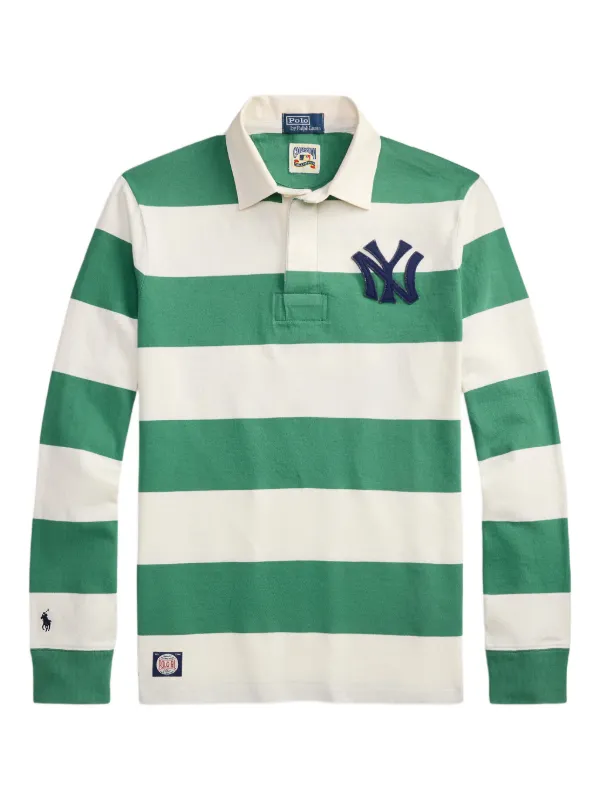 Polo Ralph Lauren x Yankees ストライプ ポロシャツ | グリーン