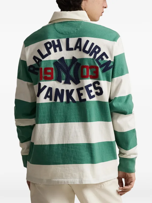 Polo Ralph Lauren x Yankees ストライプ ポロシャツ | グリーン